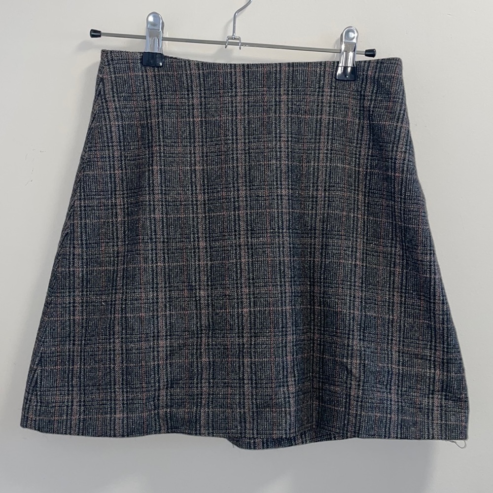 Aritzia plaid wool skirt